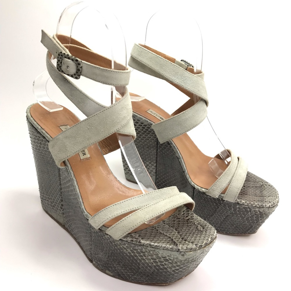 Alexa Wagner Python Snakeskins Suede Platform‎ Y2K